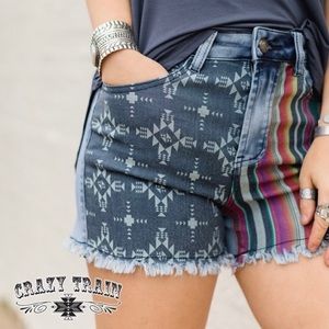 Crazy Train Wild-N-Blue Denim Shorts